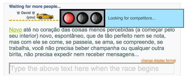 Portuguese TypeRacer